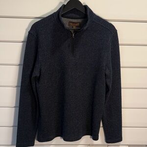 Men's Navy Zip-Up Sweater